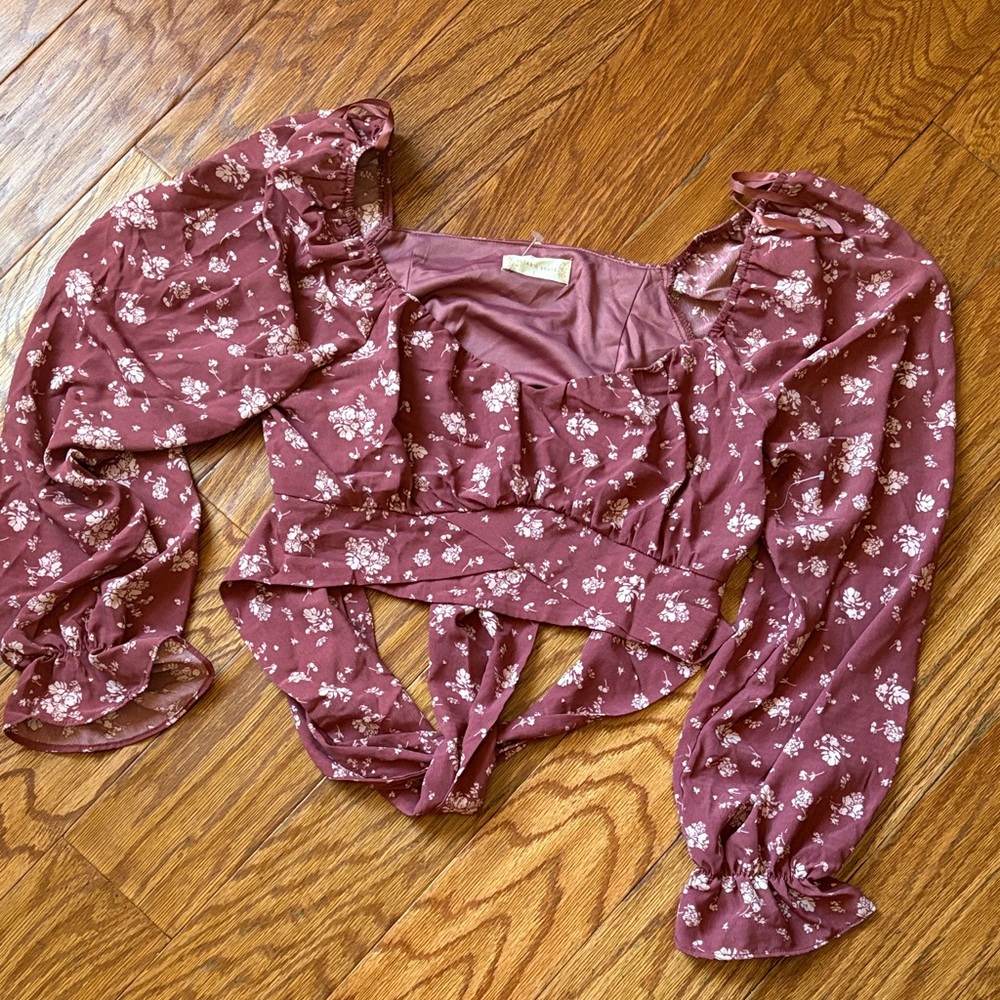 Floral Puff Sleeve Blouse Altard State